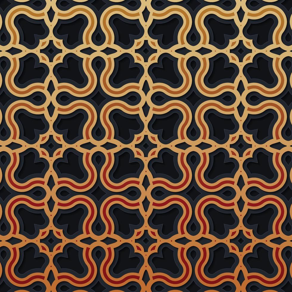 elegante donkere en gouden geometrische patroonachtergrond vector