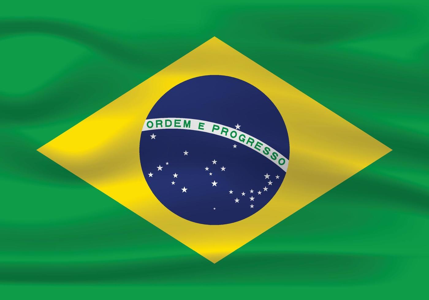 de realistische nationale vlag van brazilië vector