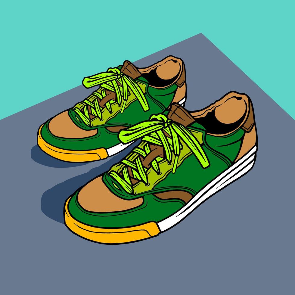 handgetekende sneakers illustratie vector