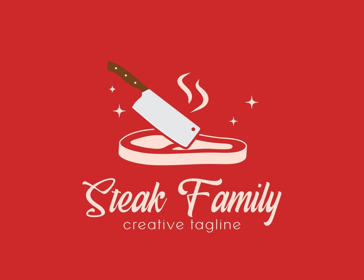 steak grill logo ontwerp vector