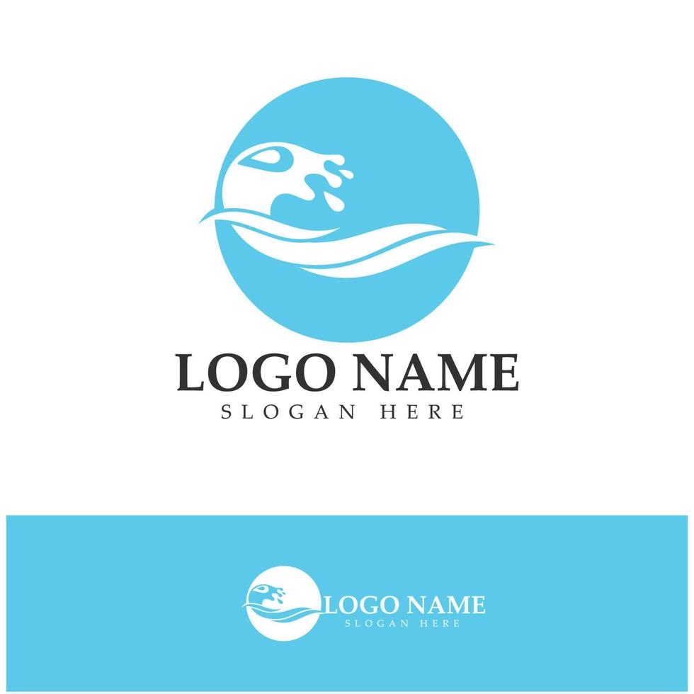 water golf, golf strand vector illustratie ontwerp logo sjabloon