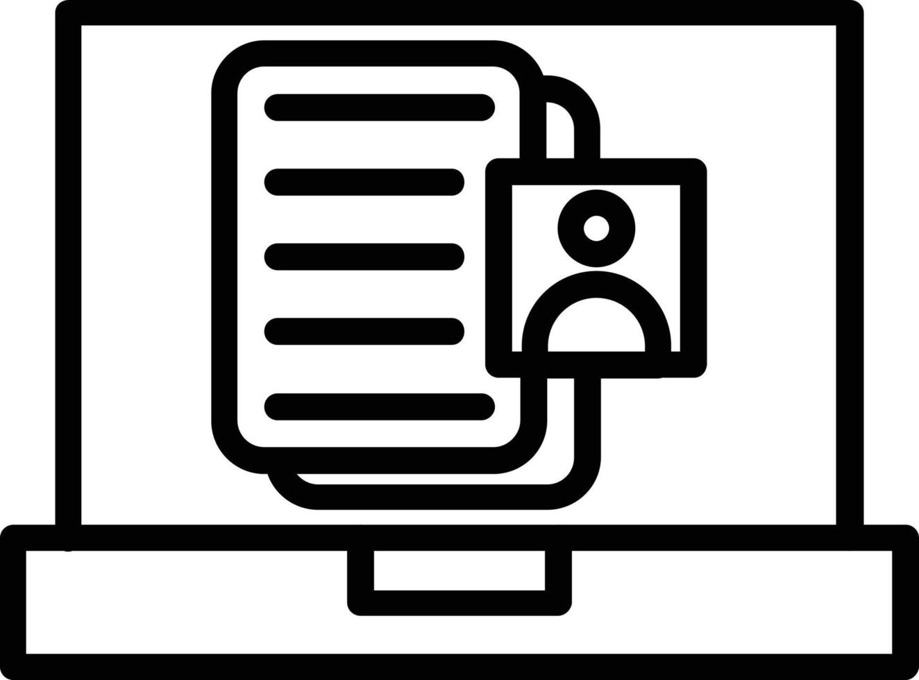 persoonlijke informatie vector lijn icoon