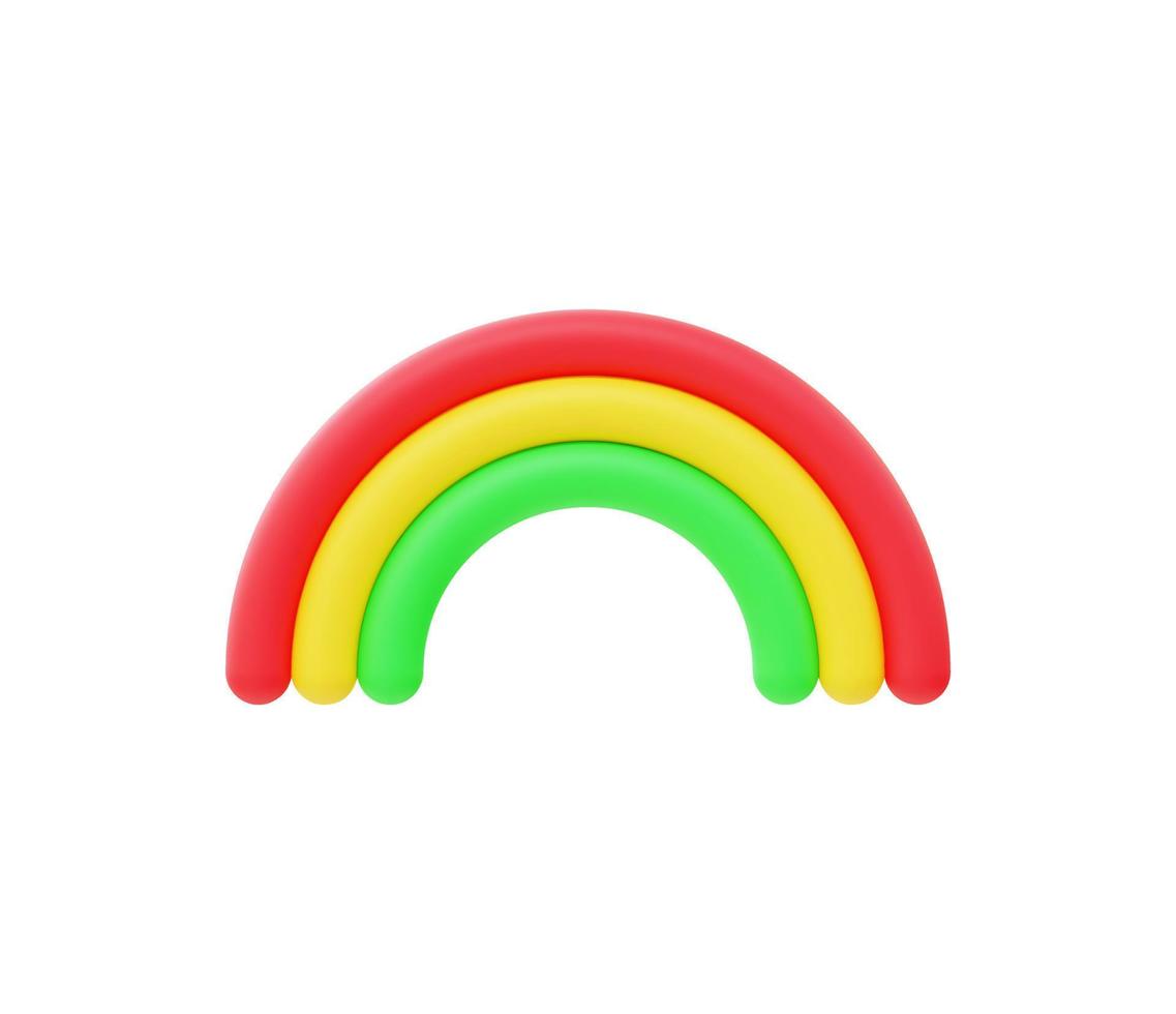 3D-realistische regenboog vectorillustratie vector