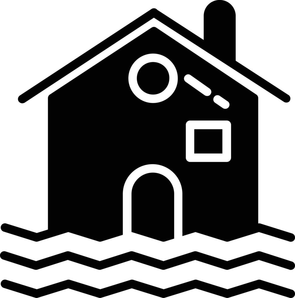 overstroming glyph icon vector