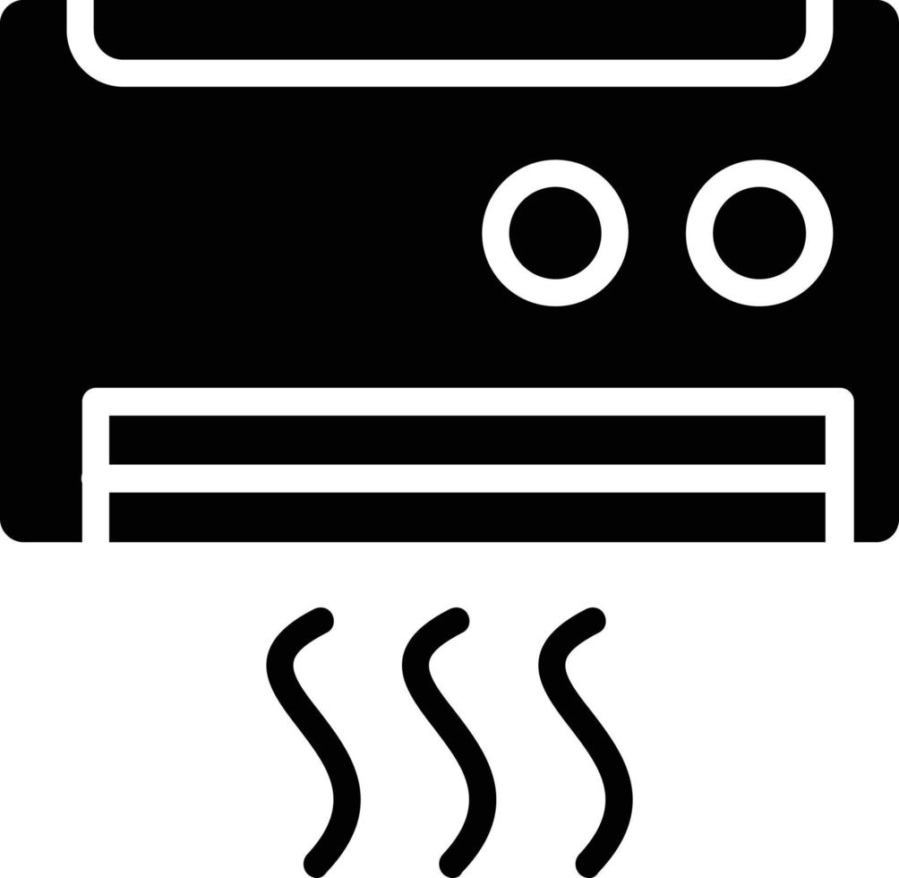 glyph-pictogram voor airconditioning vector