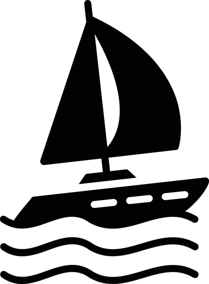 schip glyph icoon vector