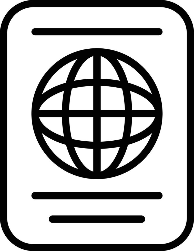 paspoort vector lijn icoon