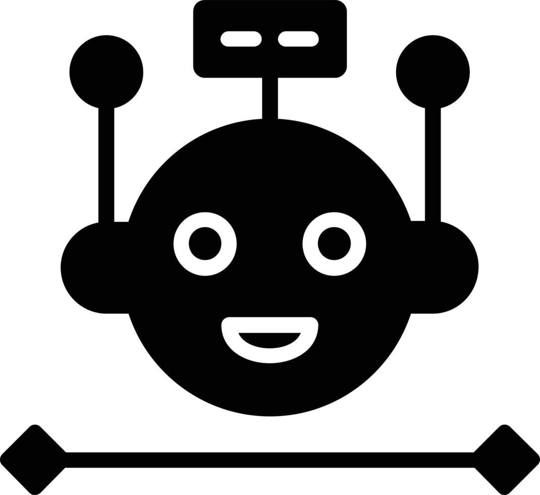 bot glyph-pictogram vector