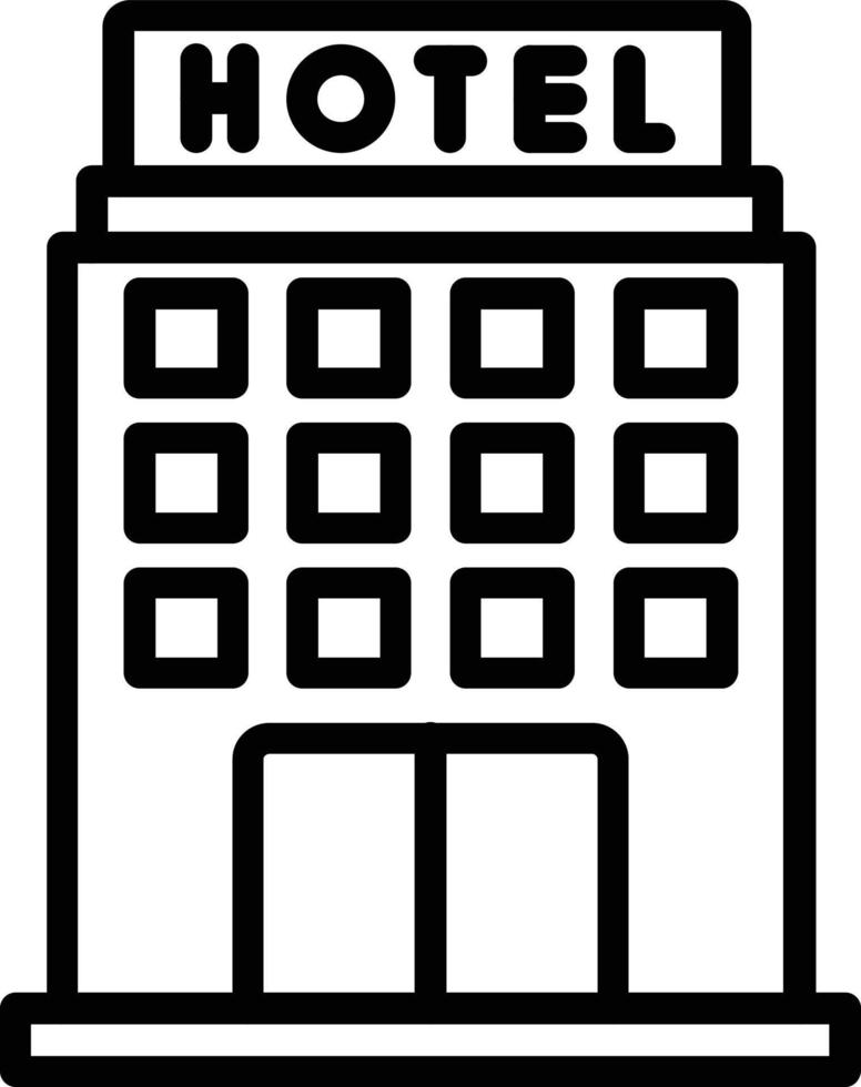 hotel vector lijn icoon
