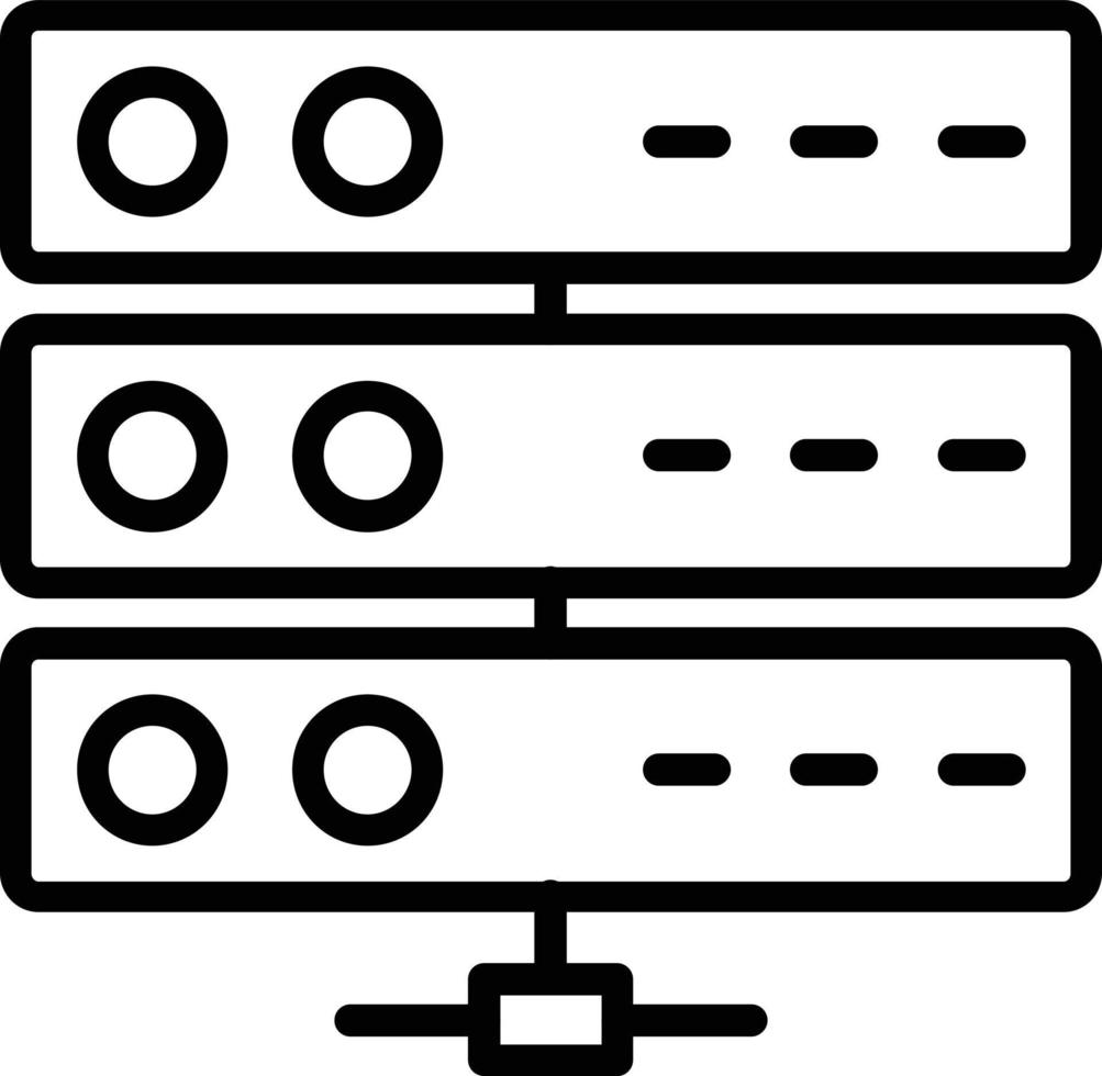 server vector lijn icoon