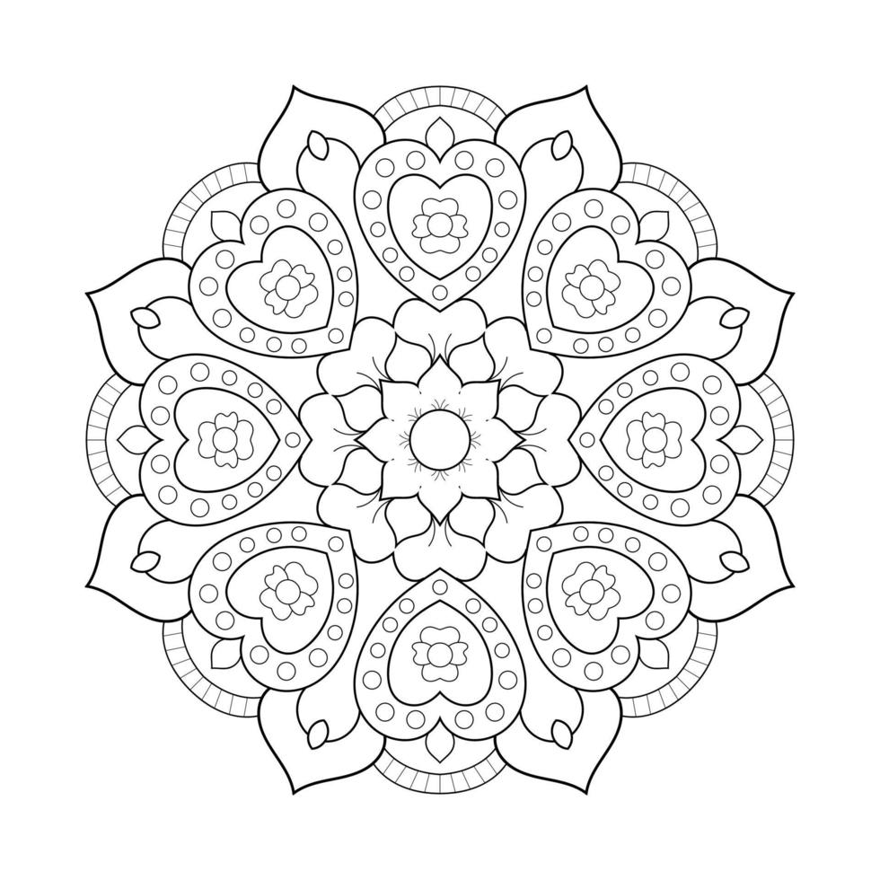 mandala-ontwerp met bloemenpatroon in Arabische etnische arabesk-stijl vector