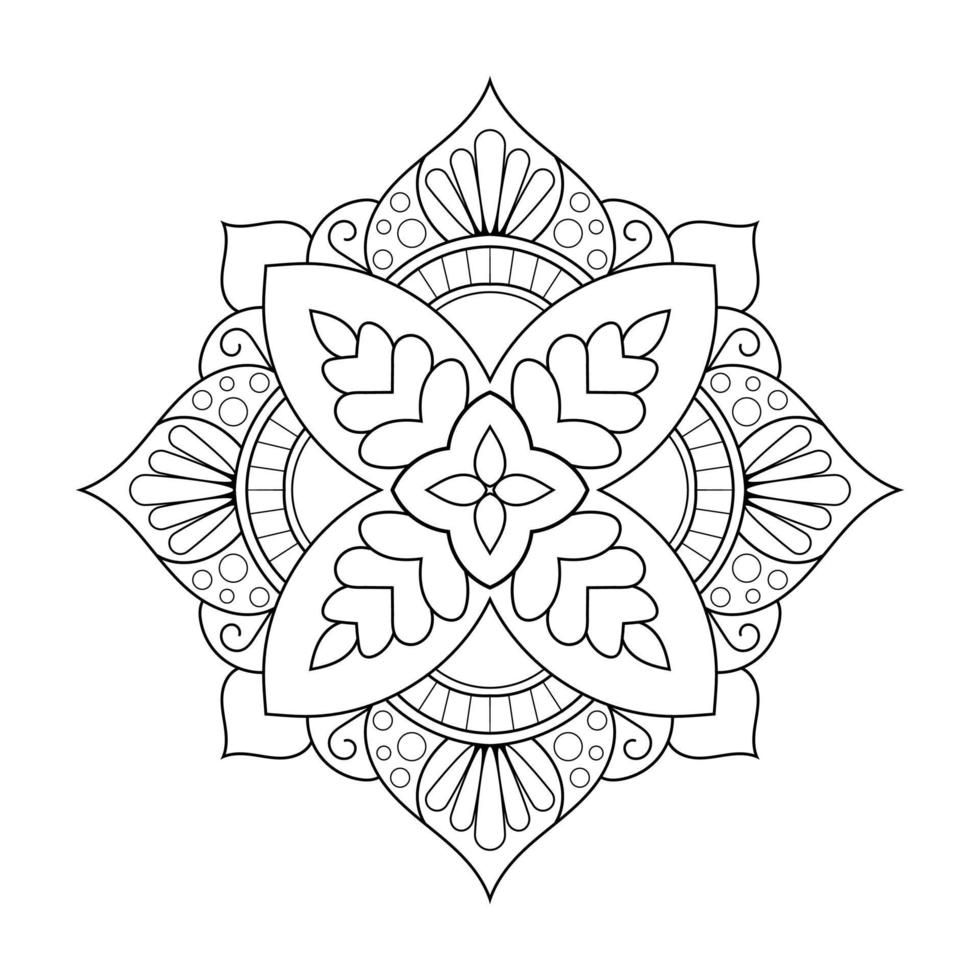 mandala-ontwerp met bloemenpatroon in Arabische etnische arabesk-stijl vector