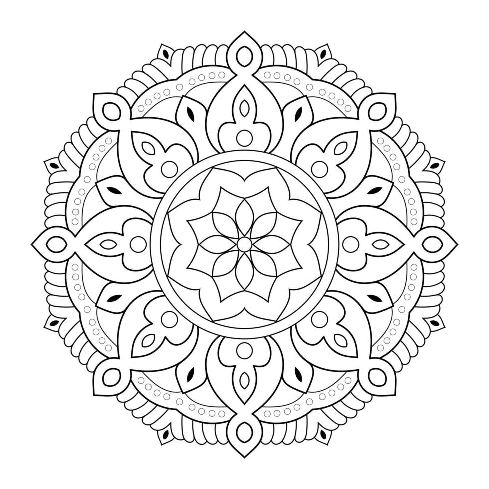 mandala-ontwerp met bloemenpatroon in Arabische etnische arabesk-stijl vector