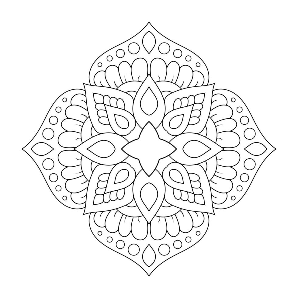 mandala-ontwerp met bloemenpatroon in Arabische etnische arabesk-stijl vector