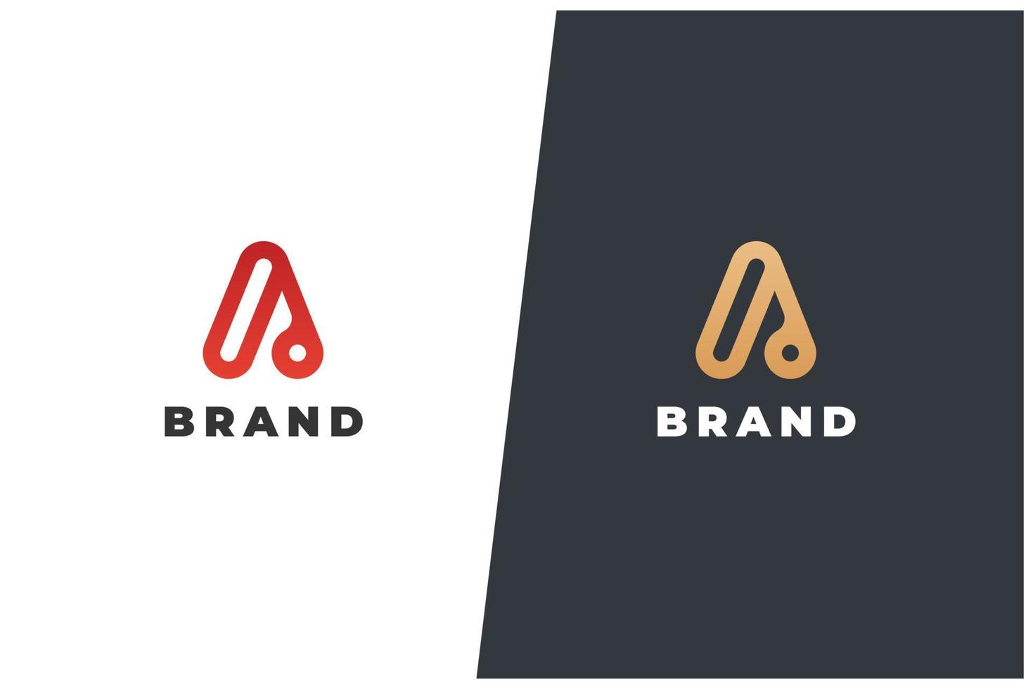 een brief vector monogram logo conceptontwerp