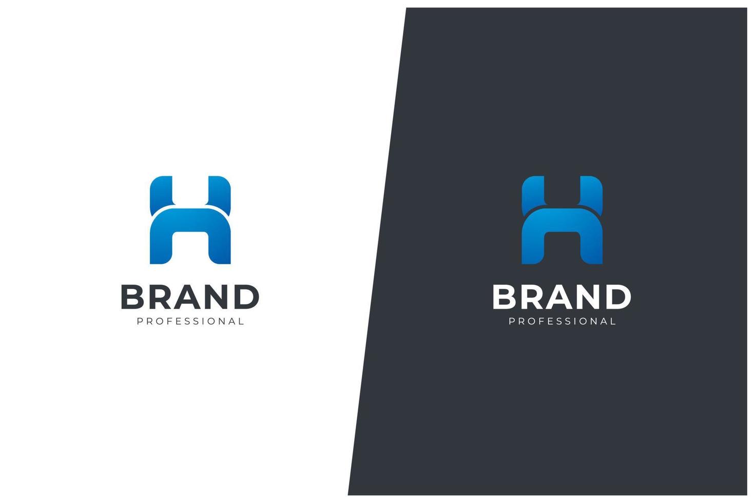 h brief logo vector concept - monogram pictogram handelsmerk creatieve embleem ontwerpsjabloon. universeel h-logotype merk