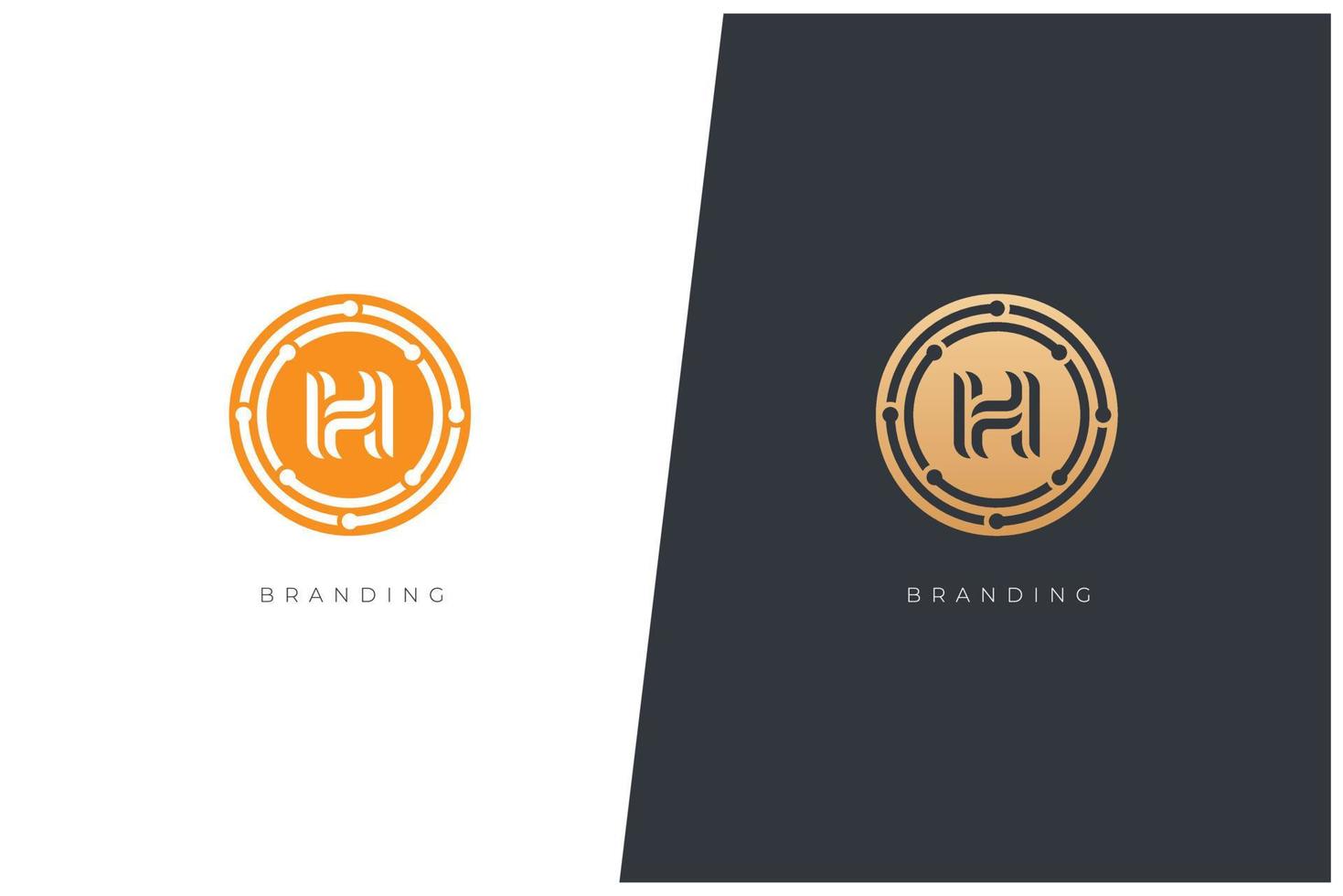 h brief logo vector concept - monogram pictogram handelsmerk creatieve embleem ontwerpsjabloon. universeel h-logotype merk