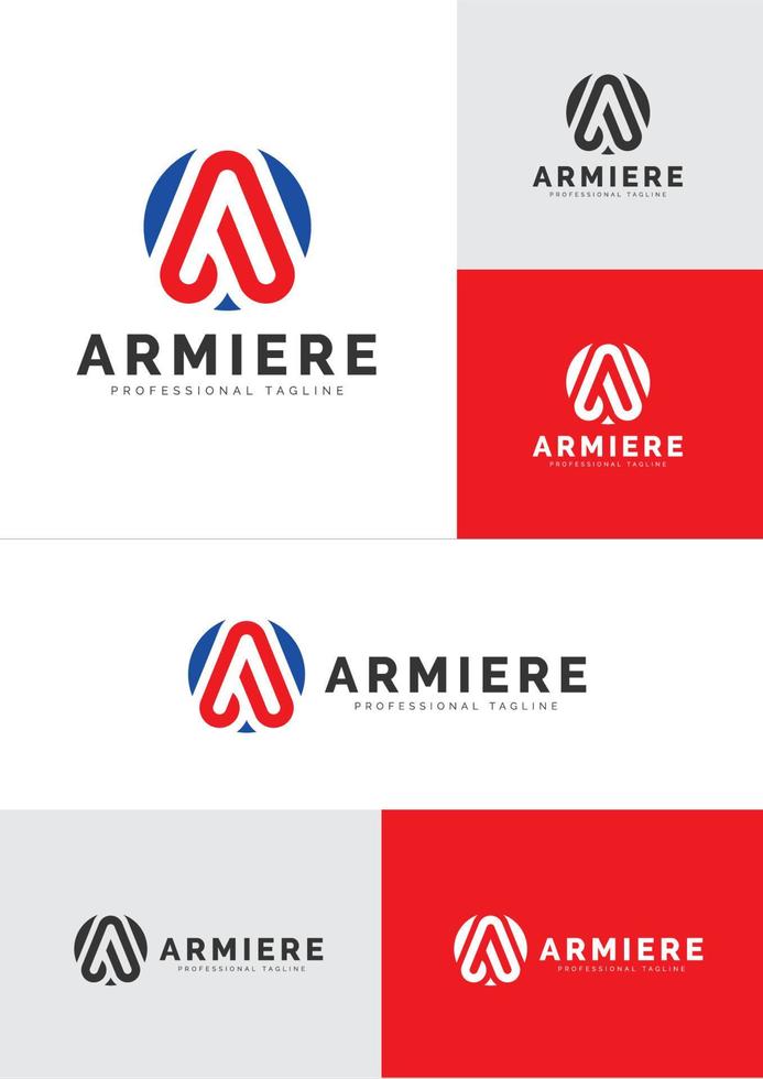 een brief vector monogram logo conceptontwerp