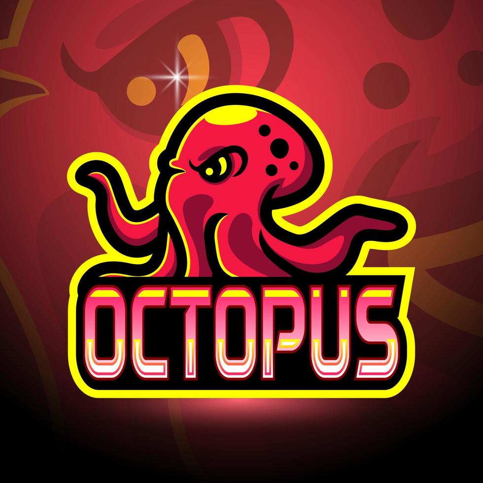 octopus esport logo mascotte ontwerp vector