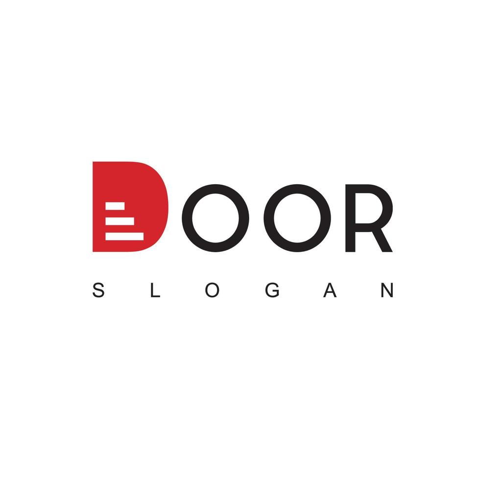 letter d, deur trap logo ontwerpsjabloon vector