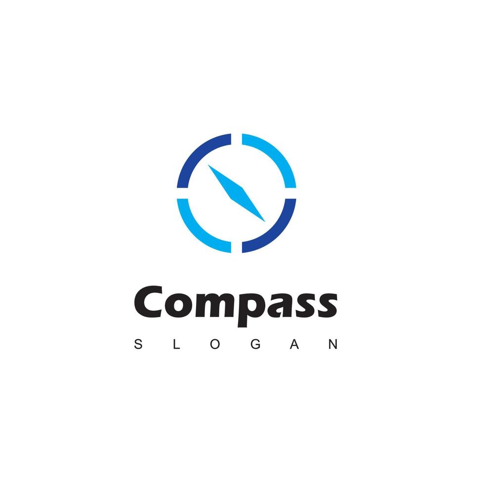 kompas logo dsign sjabloon, avontuur pictogram illustratie vector