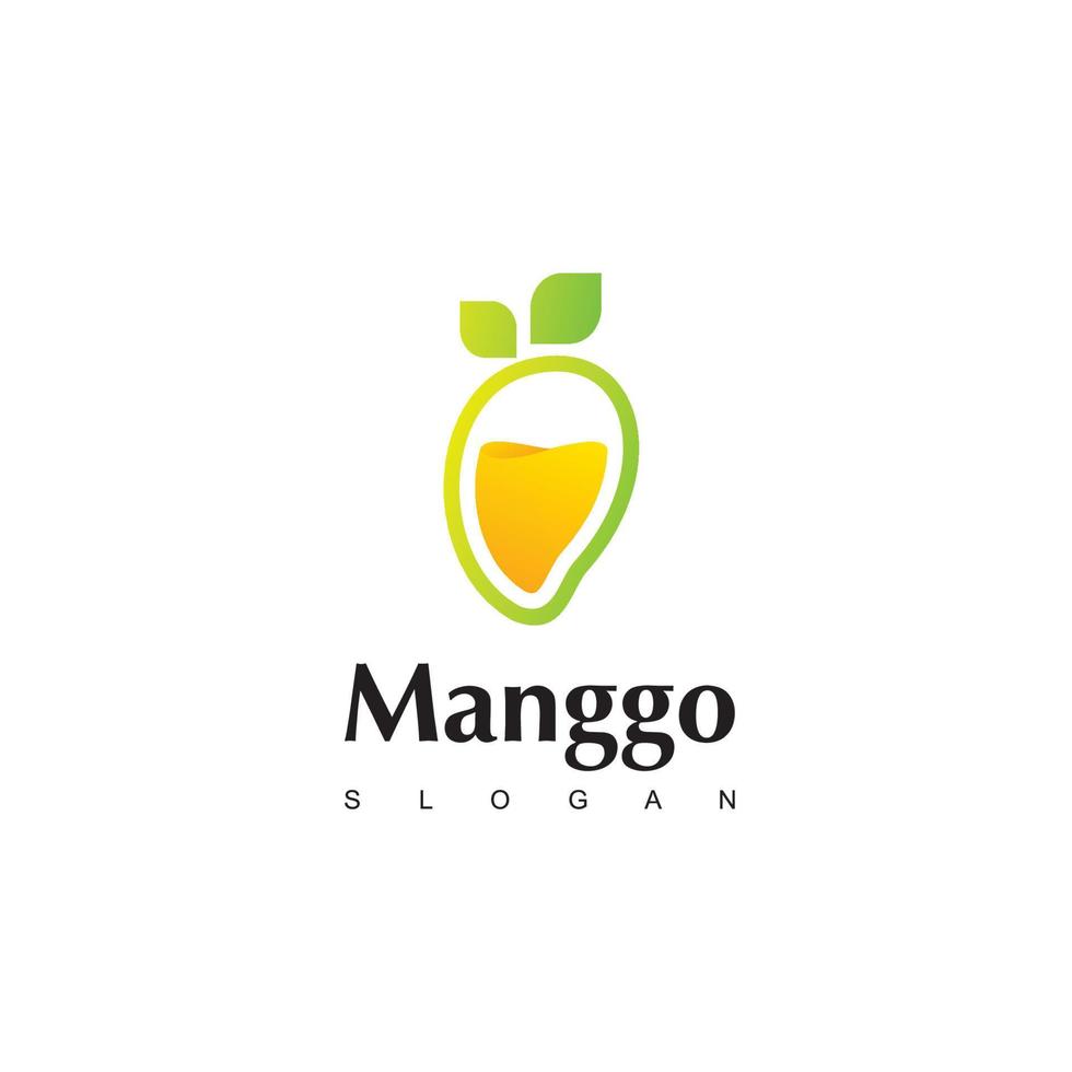 ontwerpsjabloon voor mangofruit-logo vector