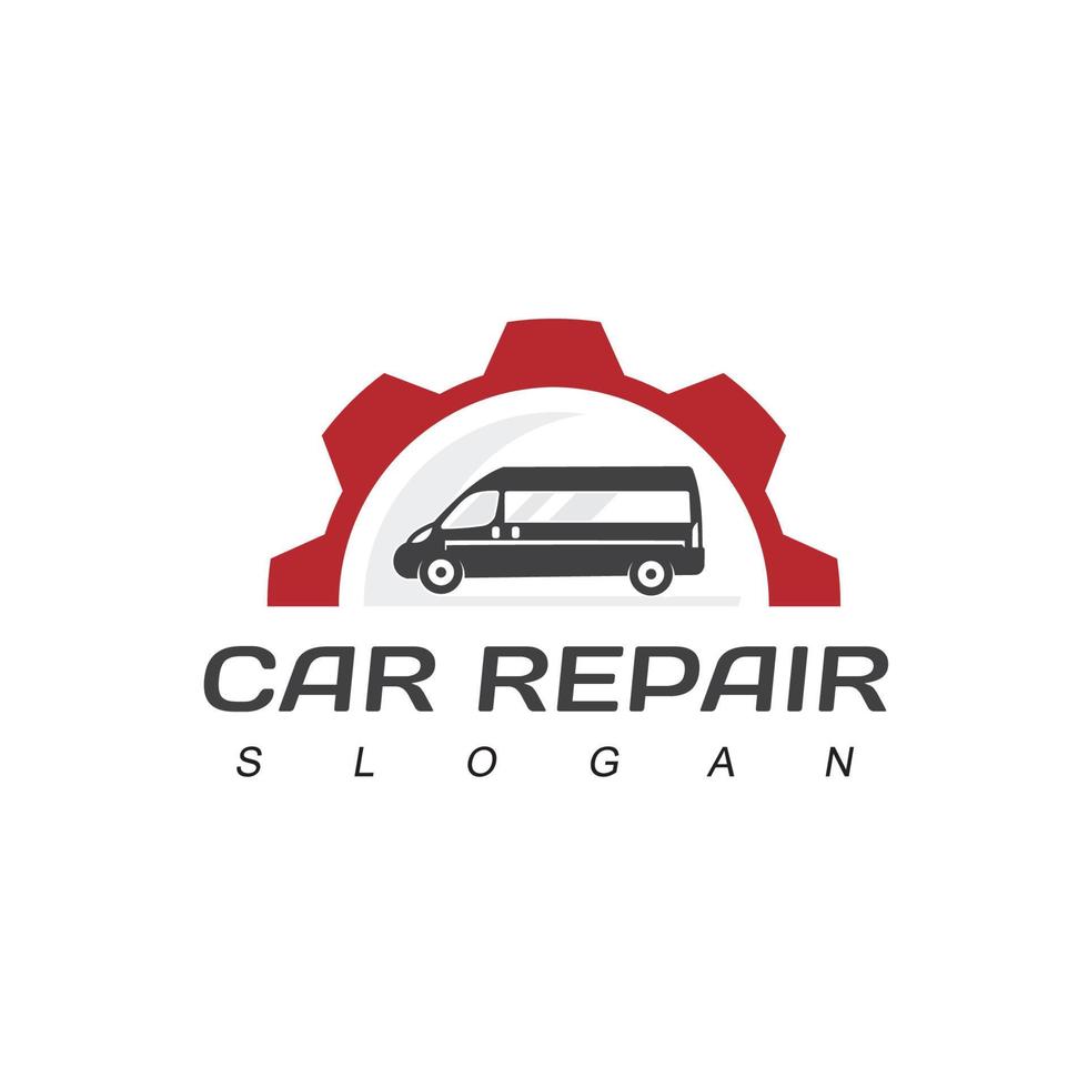 auto service en reparatie logo vector