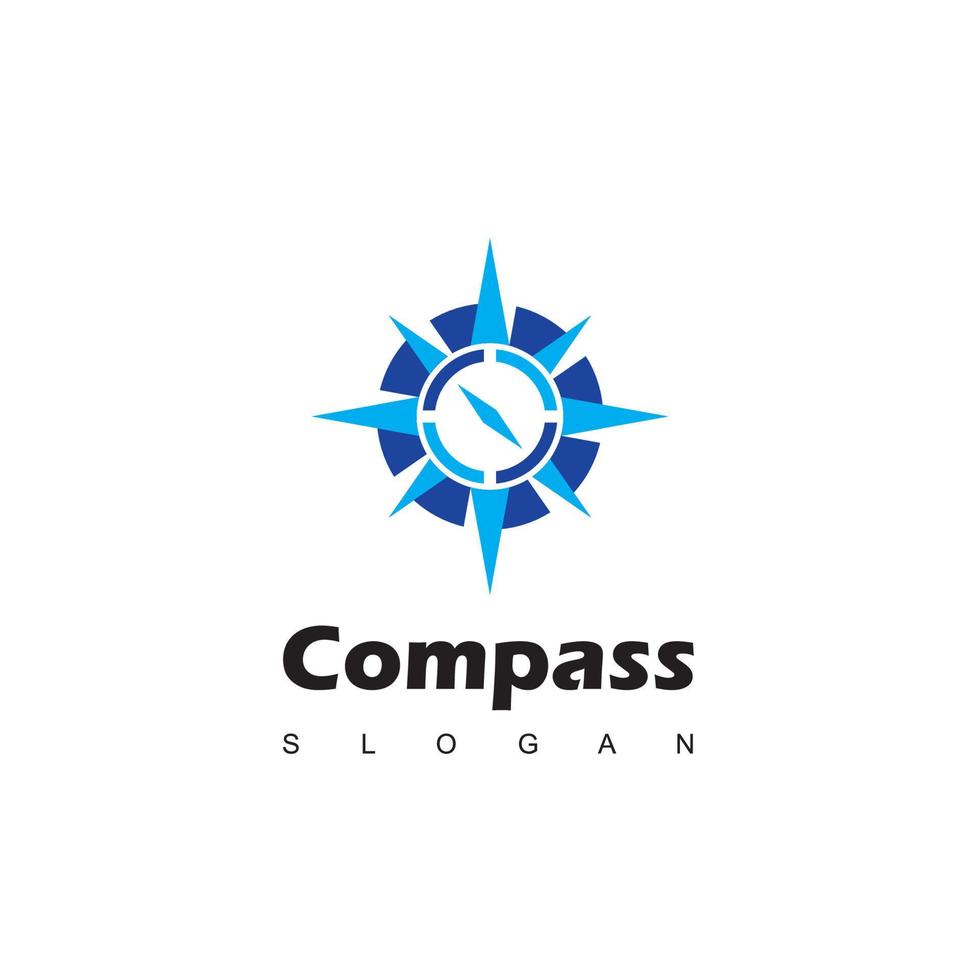 kompas logo dsign sjabloon, avontuur pictogram illustratie vector