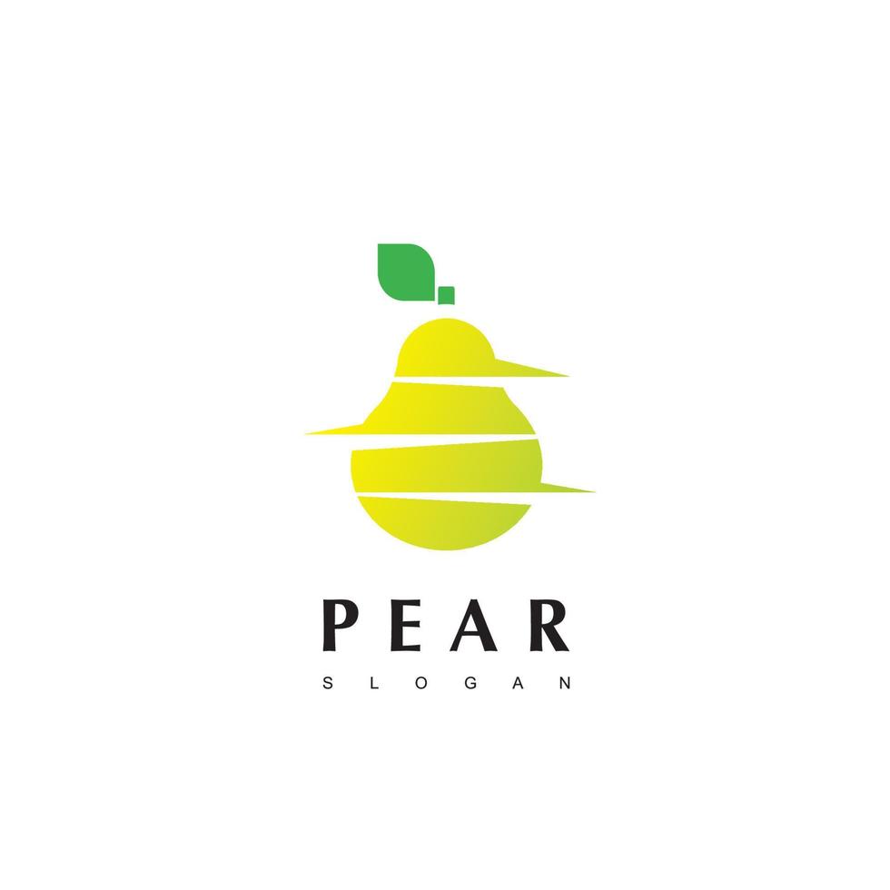 peer fruit logo sjabloon vector