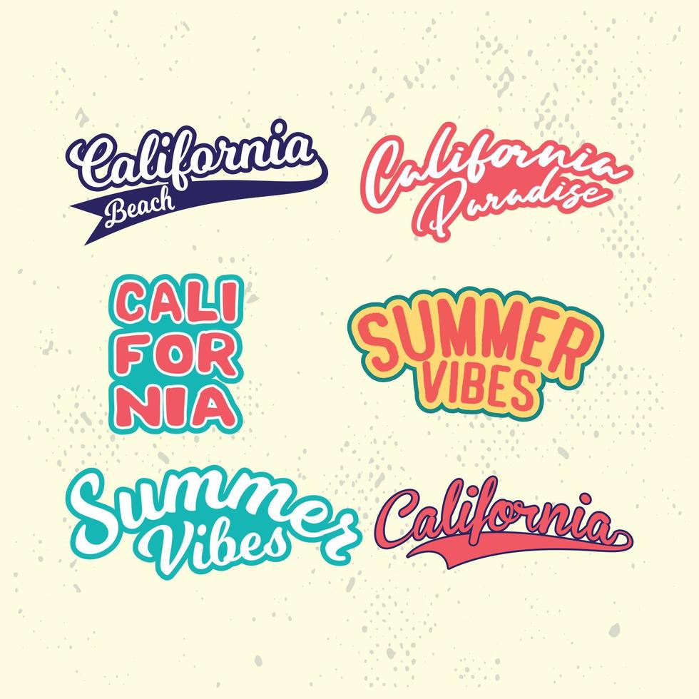 vintage zomer typografie stickerontwerp vector