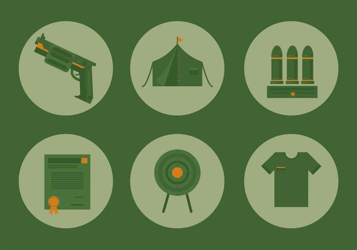 Militair Pictogram Vector Set