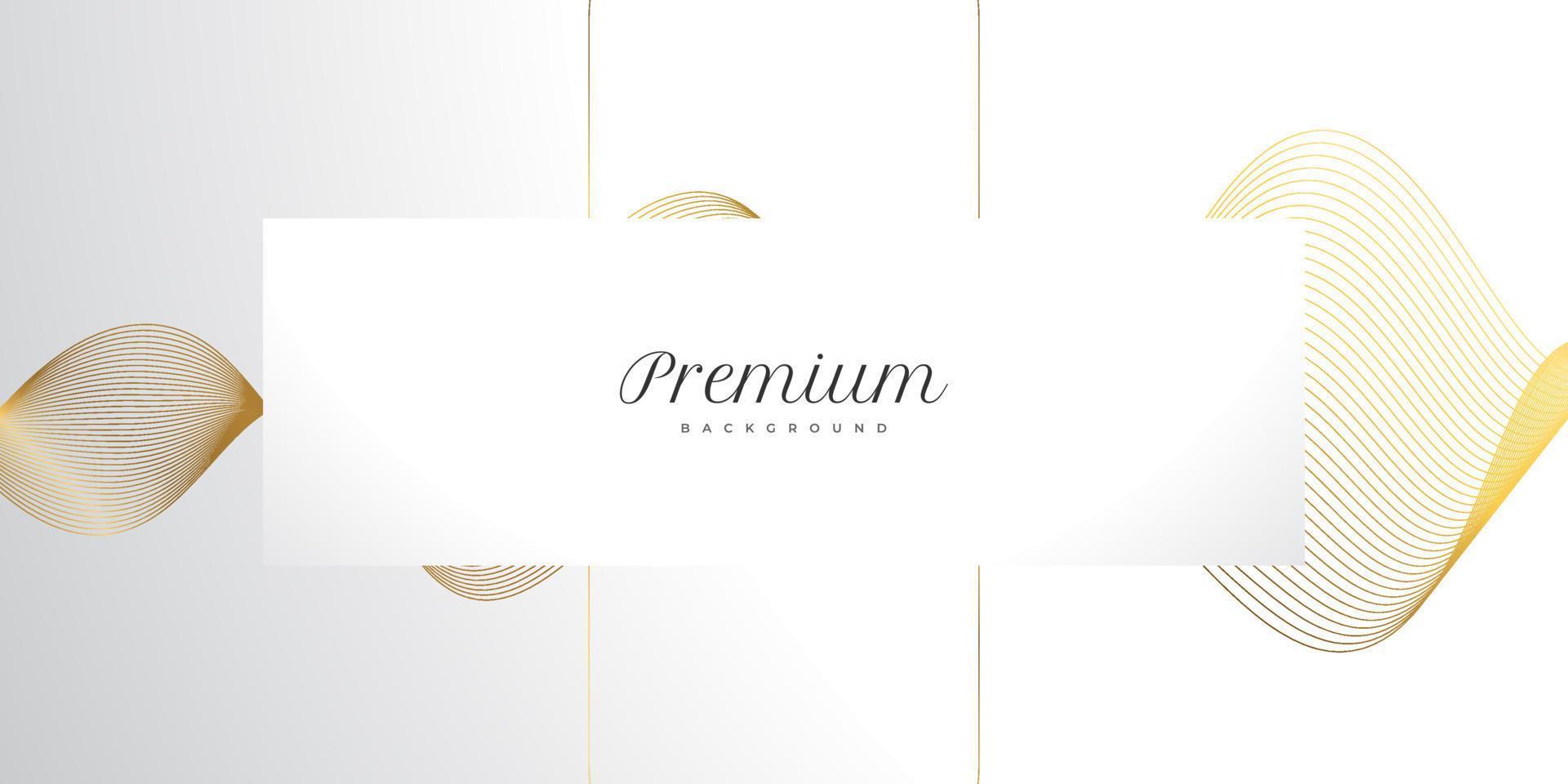 luxe achtergrond met golvende gouden lijnen. premium grijze en gouden achtergrond voor prijs, nominatie, ceremonie, formele uitnodiging of certificaatontwerp vector