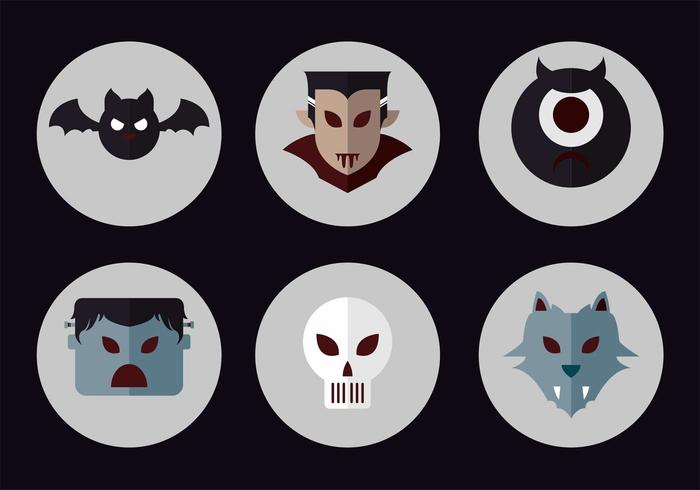 Dracula vector icon set