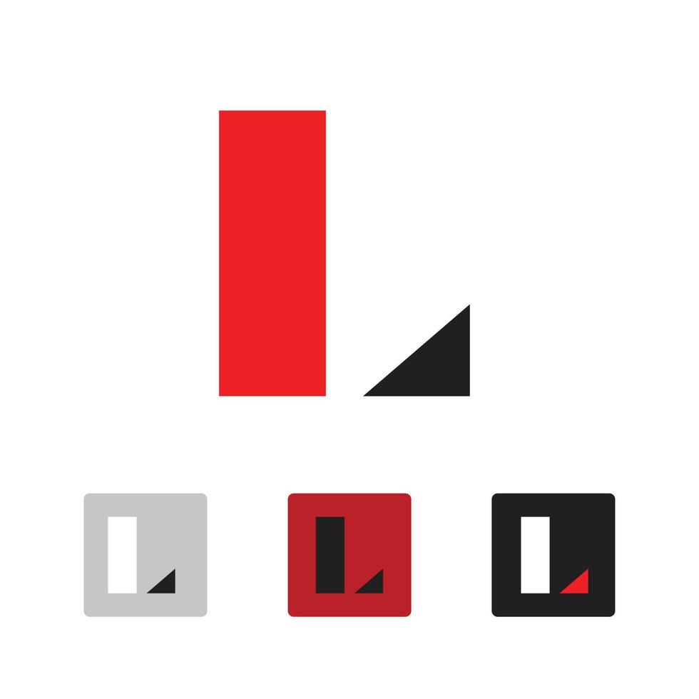 eenvoudig en modern letter l-logo of monogram vector