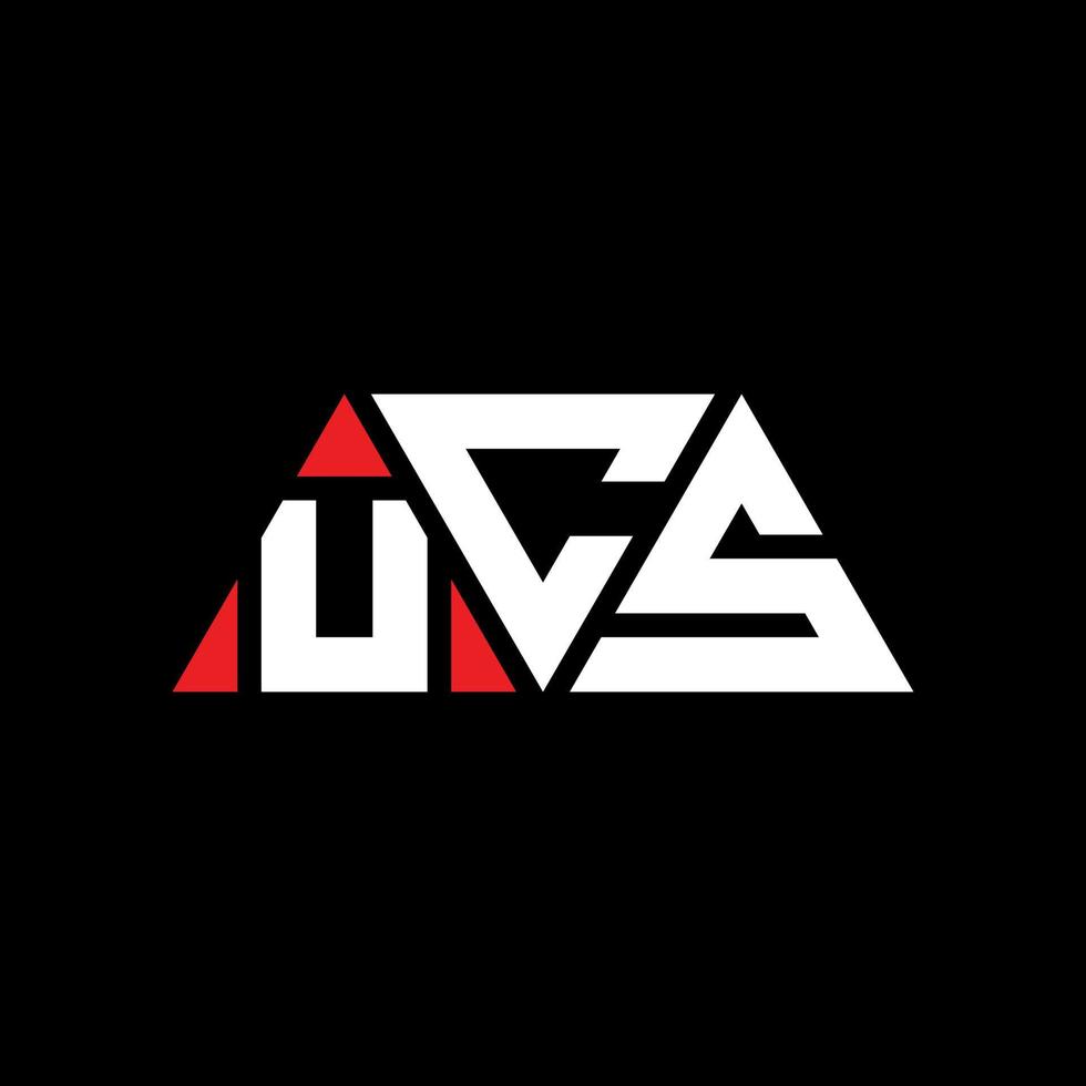 ucs driehoek brief logo ontwerp met driehoekige vorm. ucs driehoek logo ontwerp monogram. ucs driehoek vector logo sjabloon met rode kleur. ucs driehoekig logo eenvoudig, elegant en luxueus logo. ucs