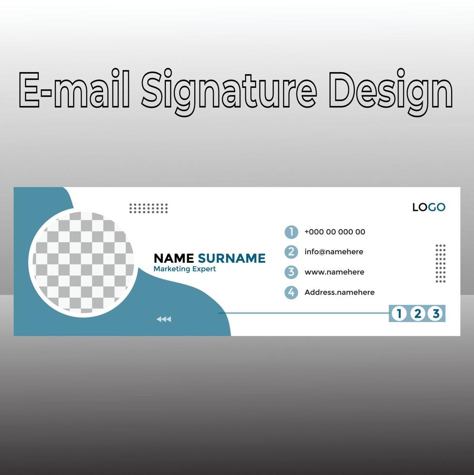 ontwerp e-mailhandtekening vector