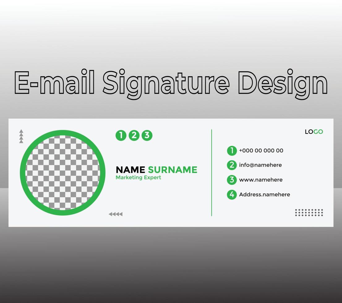 ontwerpsjabloon voor e-mailhandtekening vector