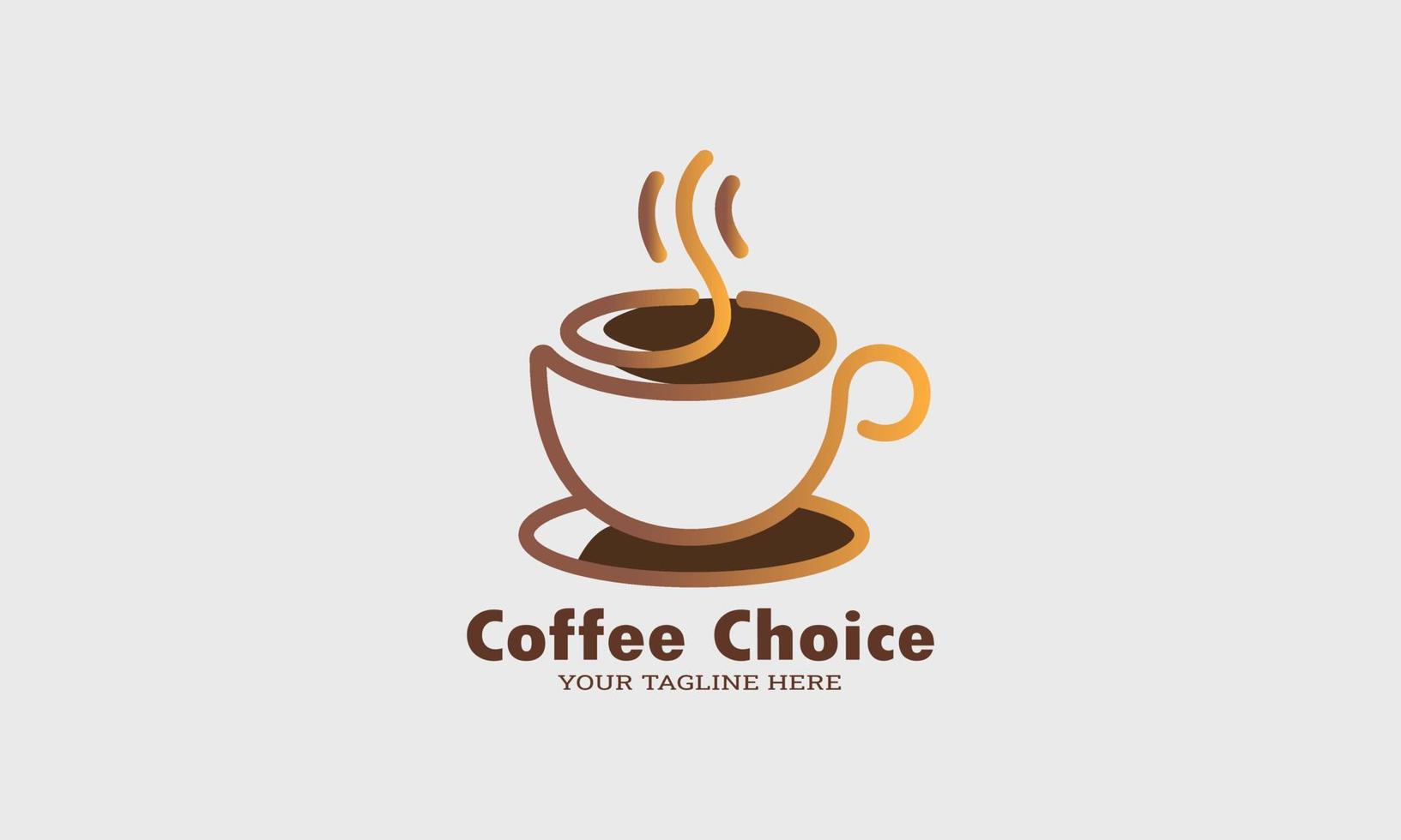 koffie keuze coffeeshop logo sjabloon vector illustratie zoete koffie logo