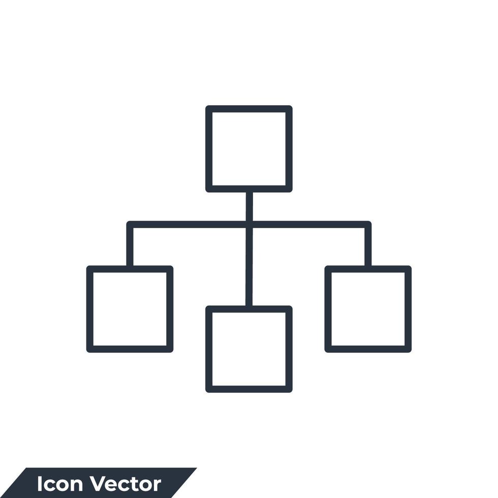 stroomschema pictogram logo vectorillustratie. organigram symboolsjabloon voor grafische en webdesign collectie vector