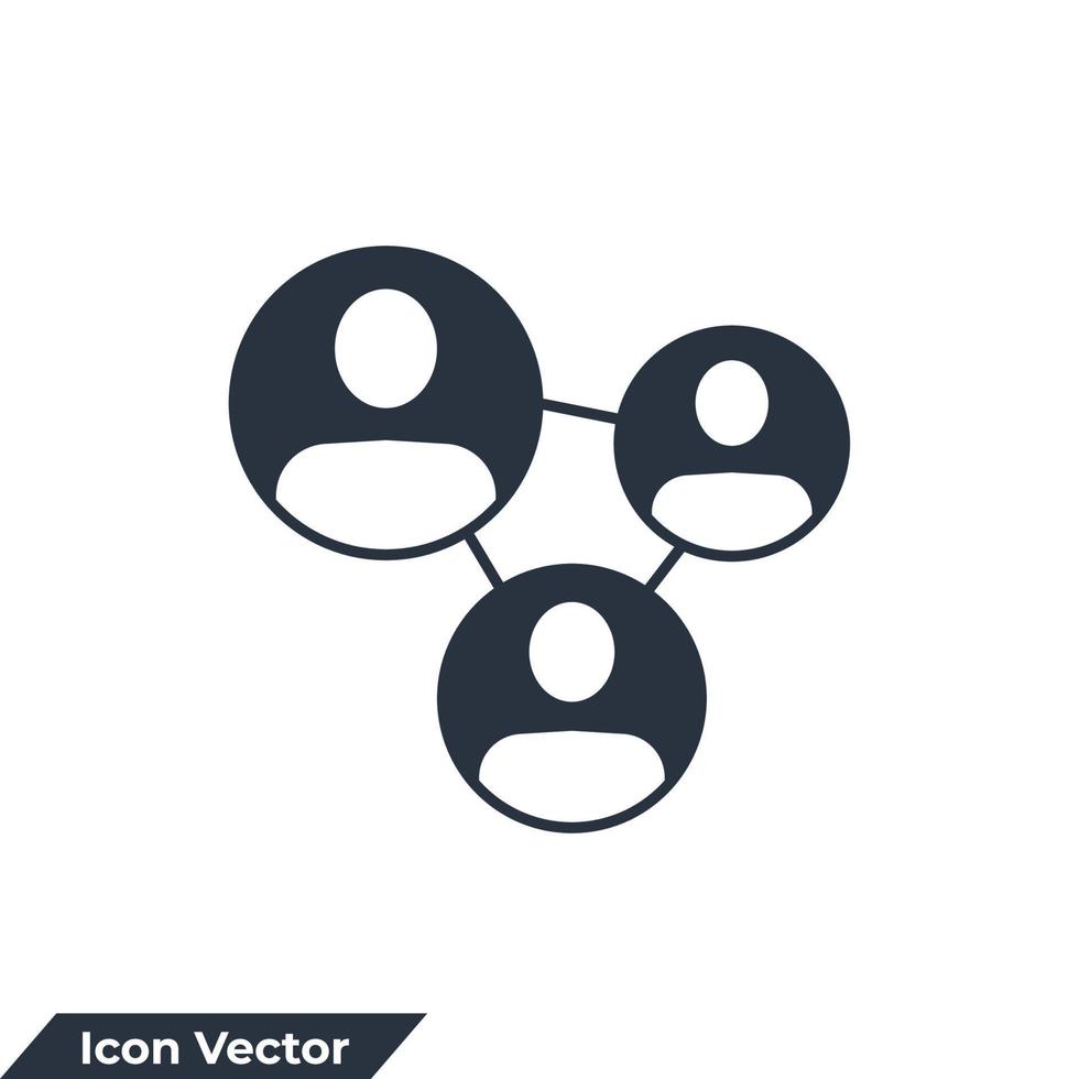 verbinding pictogram logo vector illustration.people symbool sjabloon voor grafische en webdesign collectie