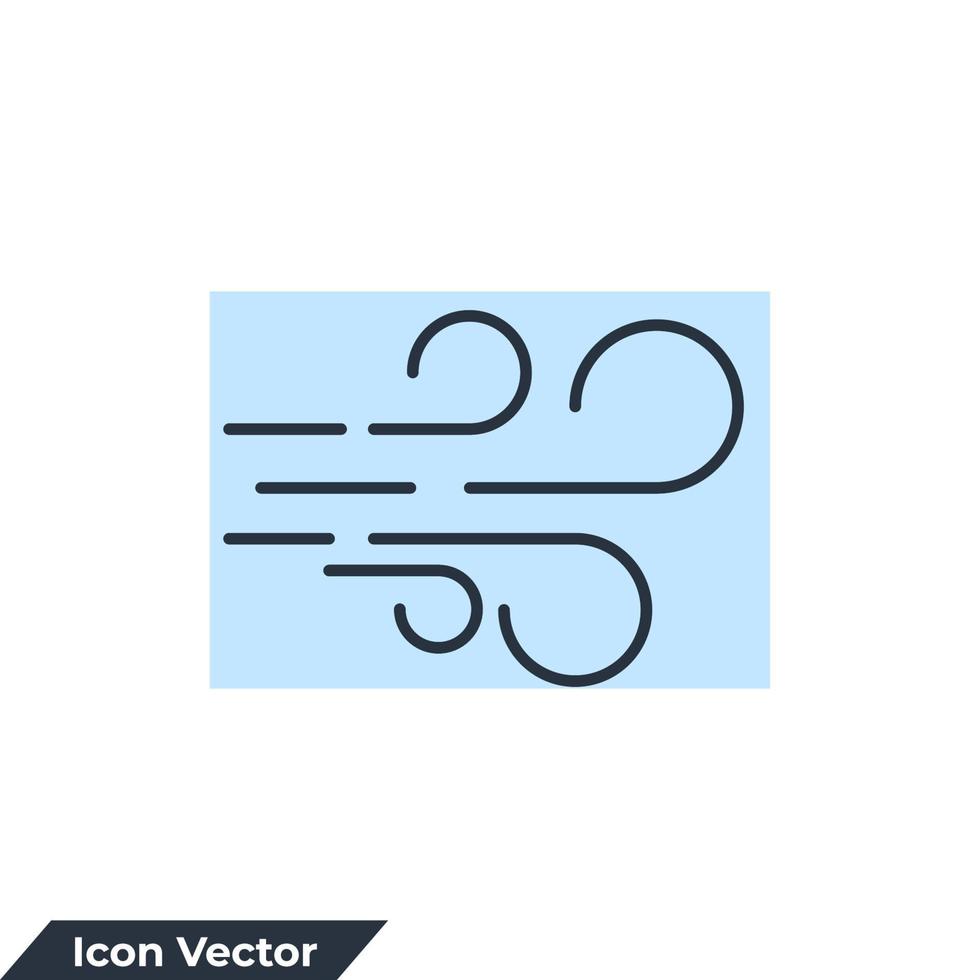 wind pictogram logo vectorillustratie. wind natuur symbool sjabloon voor grafische en webdesign collectie vector