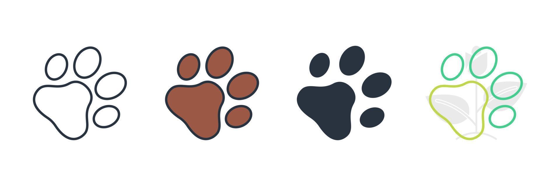 fauna pictogram logo vectorillustratie. pootafdruksymboolsjabloon voor grafische en webdesigncollectie vector