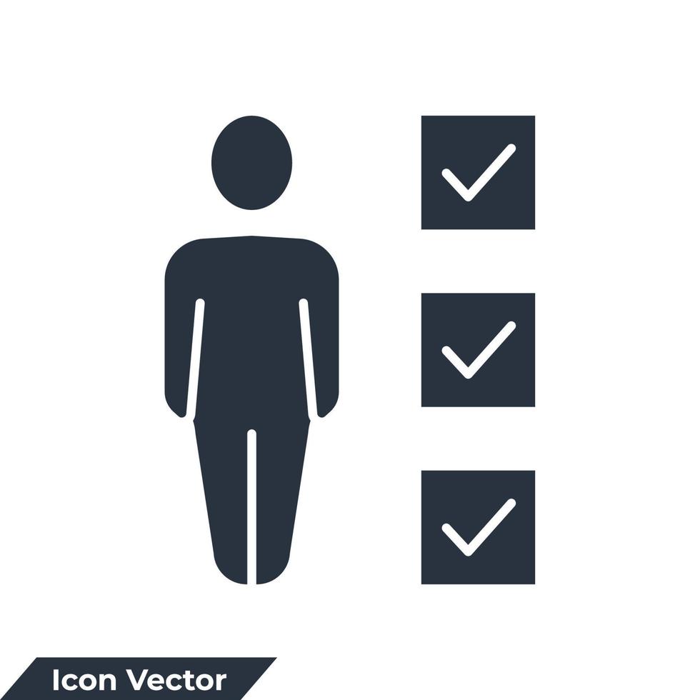 kandidaat pictogram logo vectorillustratie. selectiesymboolsjabloon voor grafische en webdesigncollectie vector