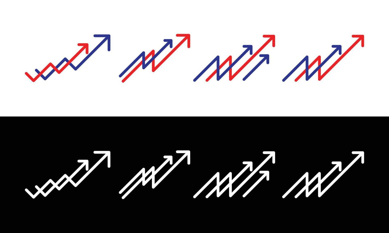 opgroeien statistieken pictogram vector afbeelding