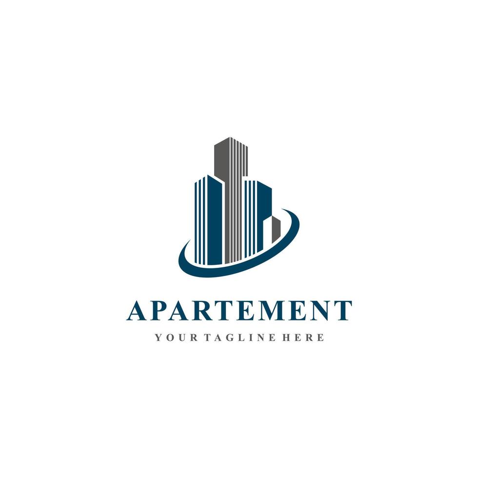 appartement logo - vectorillustratie, appartement embleem ontwerp op witte achtergrond. geschikt voor uw ontwerpbehoefte, logo, illustratie, animatie, enz. vector