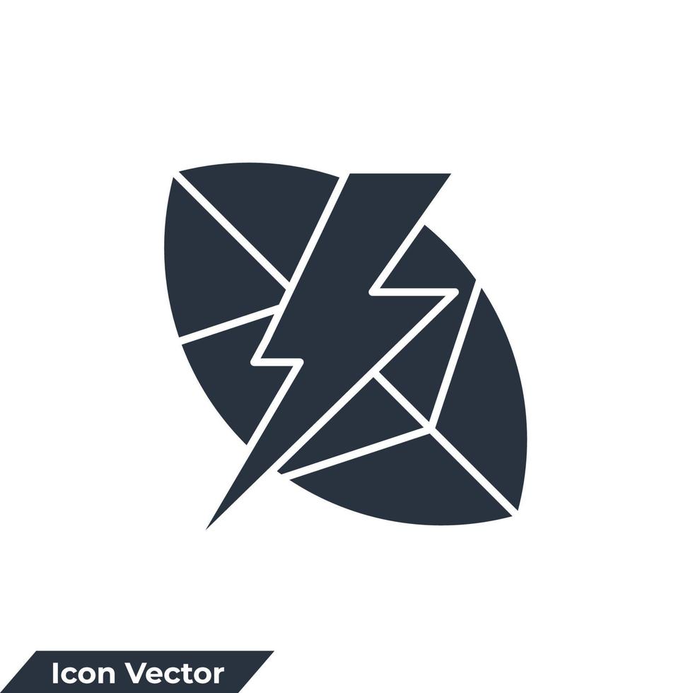 energie groen pictogram logo vectorillustratie. eco laat macht energie symbool sjabloon voor grafische en webdesign collectie vector