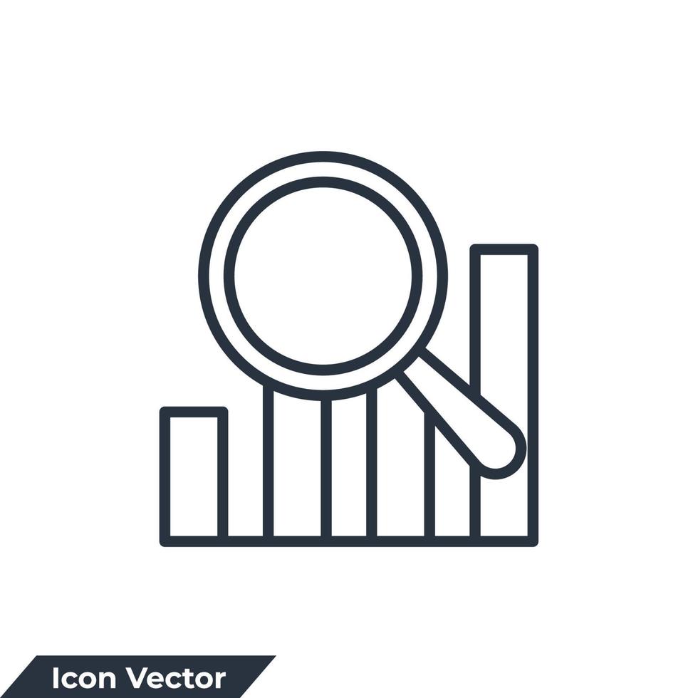 analytics pictogram logo vectorillustratie. symboolsjabloon voor gegevensanalyse voor verzameling van grafische en webdesign vector