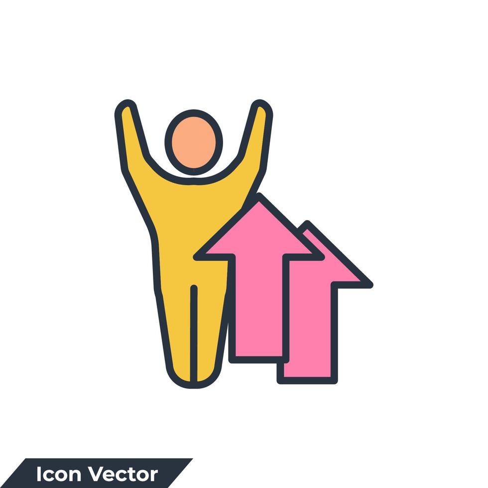 carrière pictogram logo vectorillustratie. symboolsjabloon voor loopbaanontwikkeling voor grafische en webdesigncollectie vector