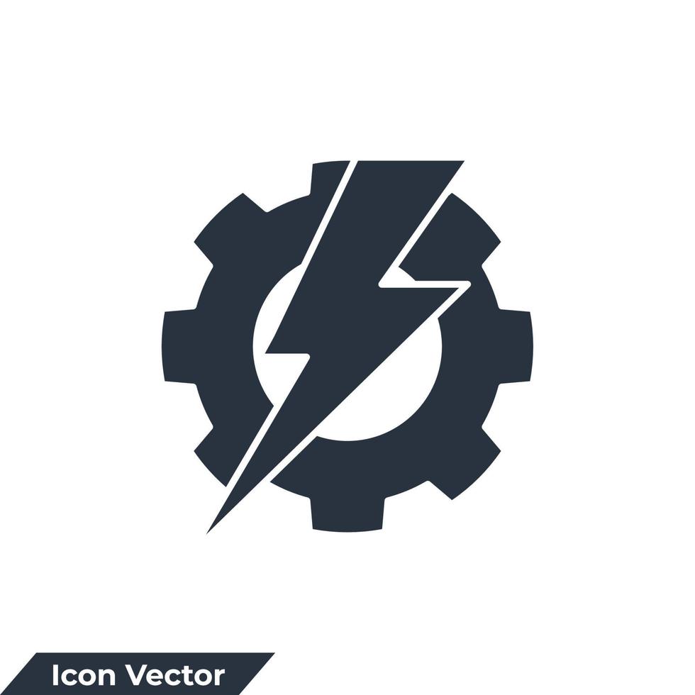 elektrische pictogram logo vectorillustratie. versnelling techniek symbool sjabloon voor grafische en webdesign collectie vector