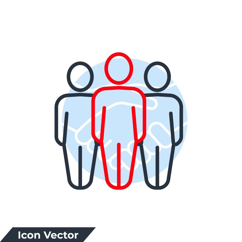 team pictogram logo vectorillustratie. groepssymboolsjabloon voor grafische en webdesigncollectie vector